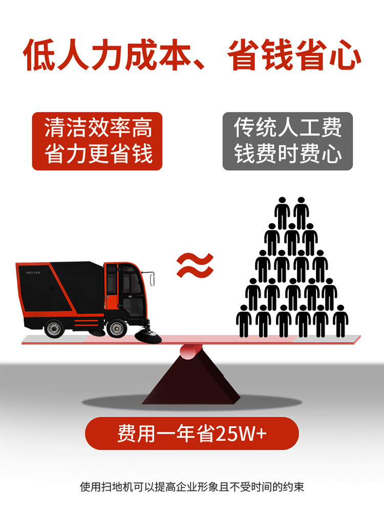 大型四輪帶240L垃圾桶掃地車2400 大型四輪帶240L垃圾桶掃地車2400